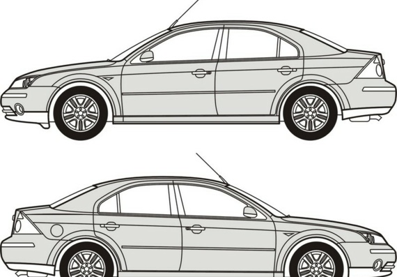 Ford Mondeo (2001) (Ford Mondeo (2001)) - drawings of the car
